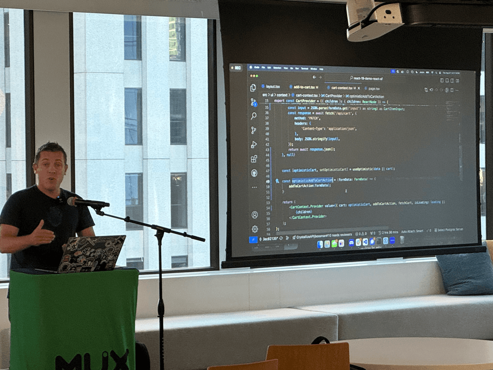React Bay Area at Mux event photo