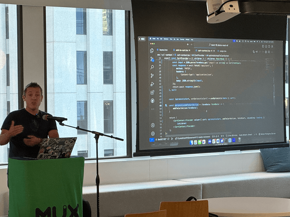 React Bay Area at Mux event photo